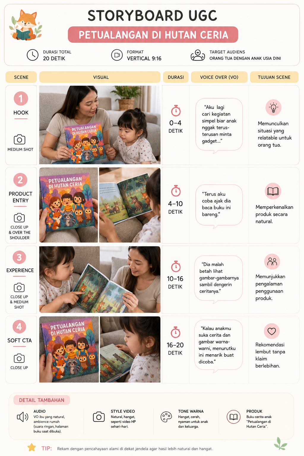 Storyboard UGC — Buku Cerita Anak